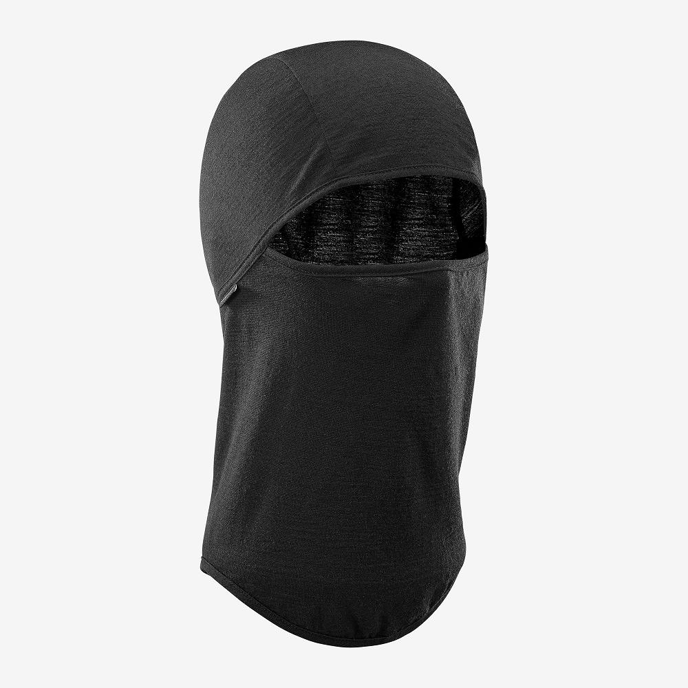 Salomon Israel BALACLAVA - Mens Headwear - Black (QREM-85619)